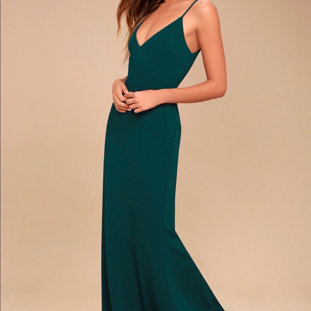NWT Lulus Forest Green Dress